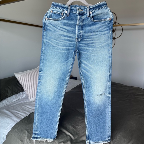 Re/Done Denim - NWOT RE/DONE Stove Pipe Jeans Straight Leg Jeans 90’s High Mid Rise Denim Sz 26